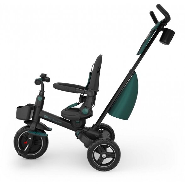 Kinderkraft Spinstep 2 Plus - vaikiškas triratukas 6in1 | Green 4 Kinderkraft Spinstep 2 Plus - vaikiškas triratukas 6in1 | Green 4