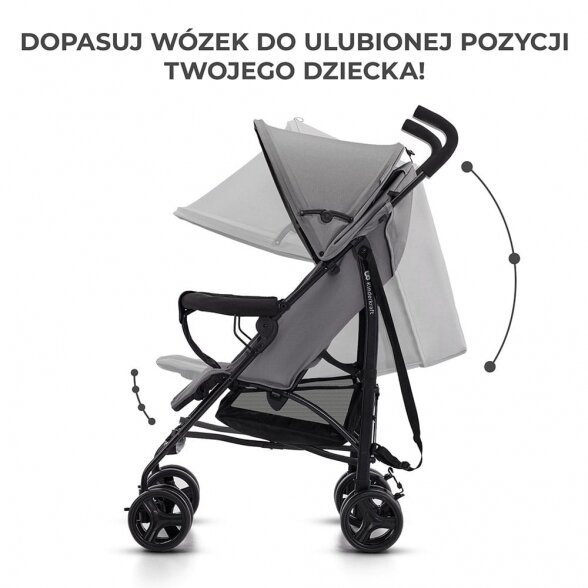 Kinderkraft Tik - vaikiškas vežimėlis, skėtukas | Stone Beige 2 Kinderkraft Tik - vaikiškas vežimėlis, skėtukas | Stone Beige 2