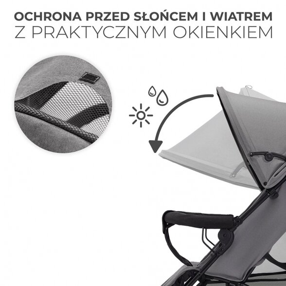 Kinderkraft Tik - vaikiškas vežimėlis, skėtukas | Stone Beige 3 Kinderkraft Tik - vaikiškas vežimėlis, skėtukas | Stone Beige 3