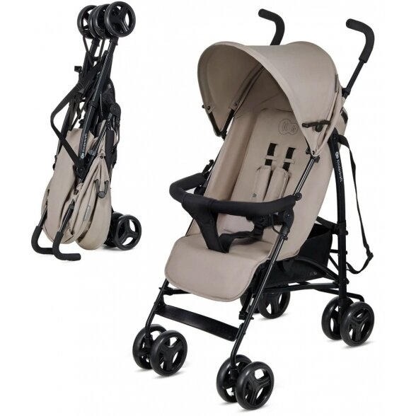 Kinderkraft Tik - vaikiškas vežimėlis, skėtukas | Stone Beige Kinderkraft Tik - vaikiškas vežimėlis, skėtukas | Stone Beige