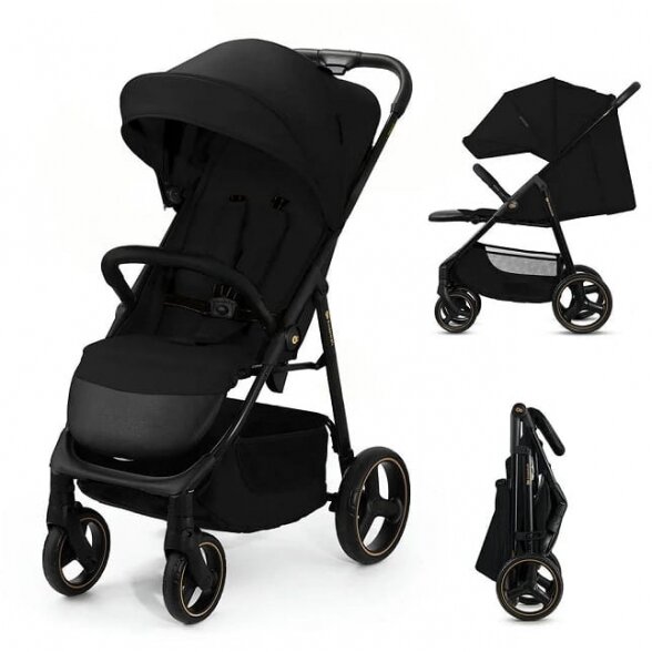 Kinderkraft Trig 3 - vaikiškas vežimėlis iki 22 kg | Onyx Black Kinderkraft Trig 3 - vaikiškas vežimėlis iki 22 kg | Onyx Black