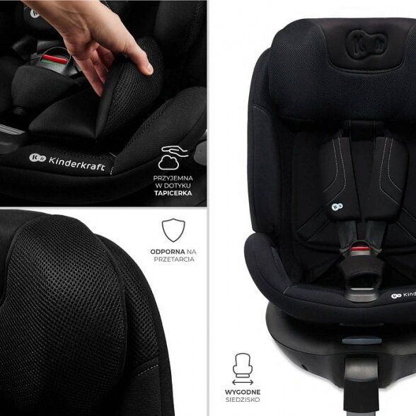 Kinderkraft Xrider 2 i-Size - pasukama autokėdutė | Black 8 Kinderkraft Xrider 2 i-Size - pasukama autokėdutė | Black 8