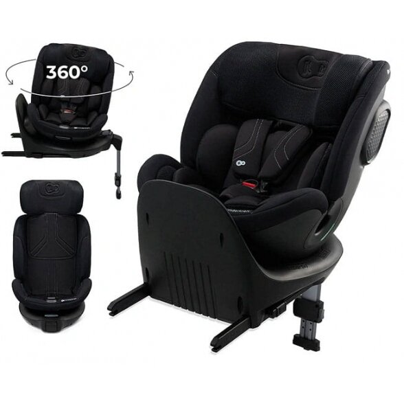 Kinderkraft Xrider 2 i-Size - pasukama autokėdutė | Black Kinderkraft Xrider 2 i-Size - pasukama autokėdutė | Black