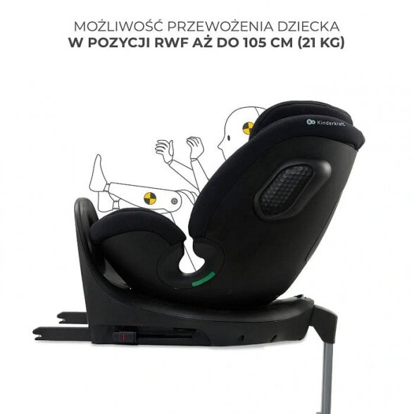 Kinderkraft Xrider 2 i-Size - pasukama autokėdutė | Grey 2 Kinderkraft Xrider 2 i-Size - pasukama autokėdutė | Grey 2