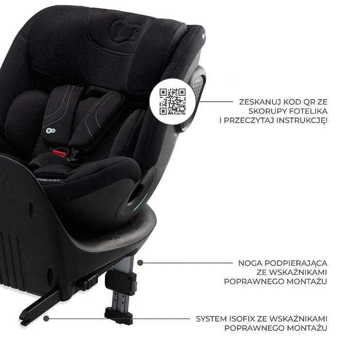 Kinderkraft Xrider 2 i-Size - pasukama autokėdutė | Black 11 Kinderkraft Xrider 2 i-Size - pasukama autokėdutė | Black 11