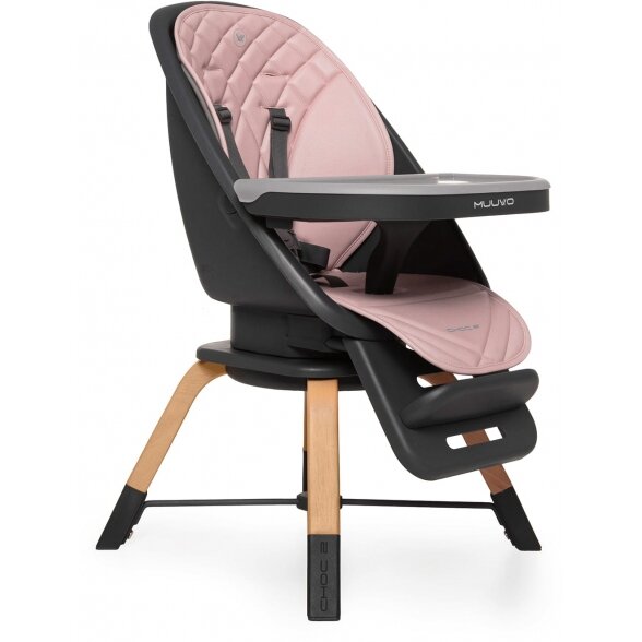 Muuvo Choc 2 - maitinimo kėdutė su pasukimo funkcija | Pink 3