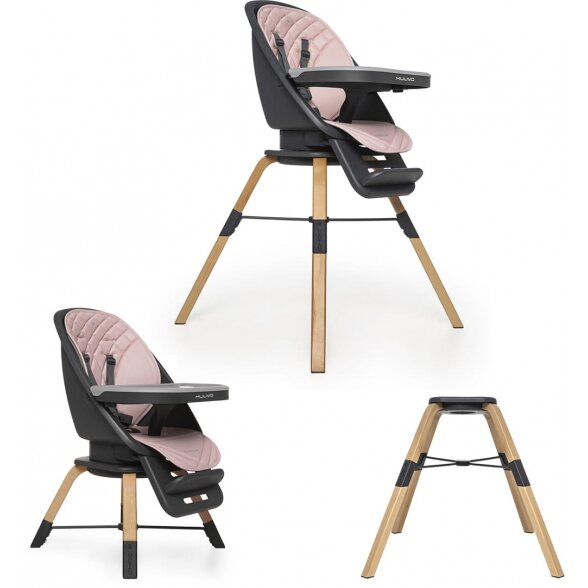 Muuvo Choc 2 - maitinimo kėdutė su pasukimo funkcija | Pink