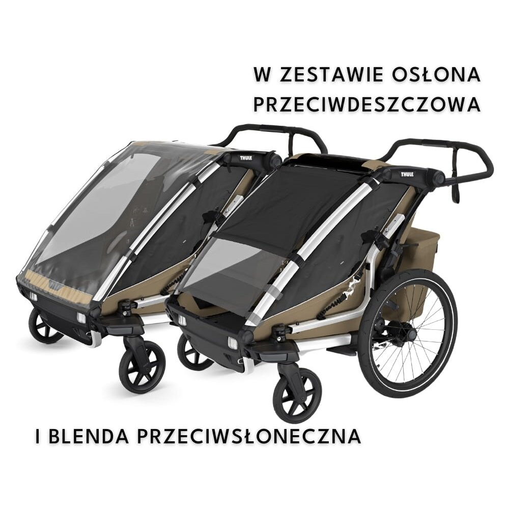 Thule Chariot Cross 2 Double - dviračio priekaba | G3 Faded Khaki 4
