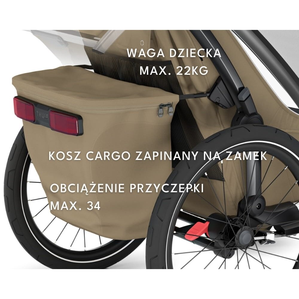 Thule Chariot Cross 1 – vaikiška dviračio priekaba | G3 Dark Slate 6