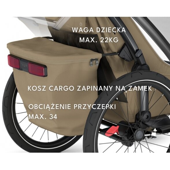 Thule Chariot Cross 1 – vaikiška dviračio priekaba | G3 Dark Slate 6
