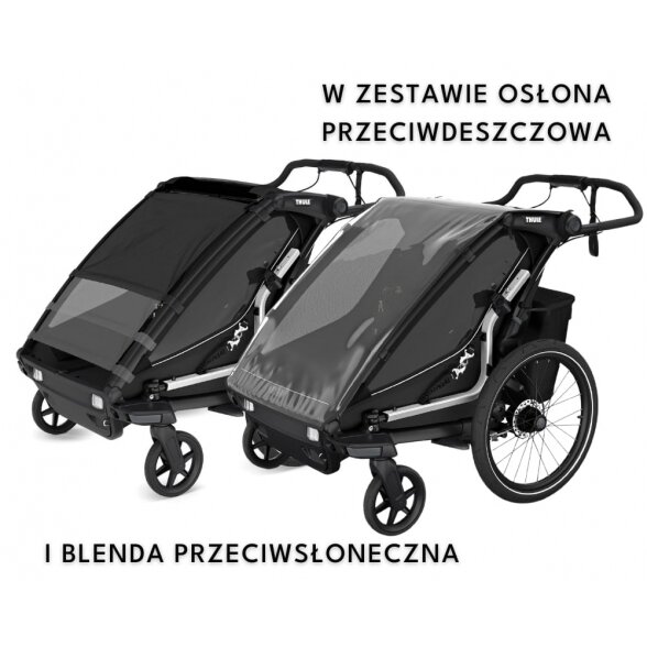 Thule Chariot Sport 2 Double - dviviete dviračio priekaba | G3 Black 7 Thule Chariot Sport 2 Double - dviviete dviračio priekaba | G3 Black 7