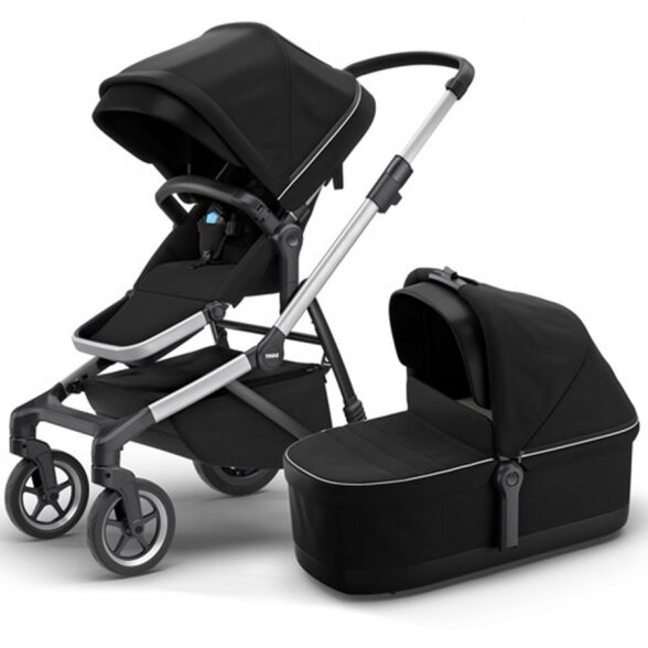 "Thule Sleek" - daugiafunkcinis vaikiško vežimėlio rinkinys 2in1 su galimybe 3in1 | Midnight Black "Thule Sleek" - daugiafunkcinis vaikiško vežimėlio rinkinys 2in1 su galimybe 3in1 | Midnight Black