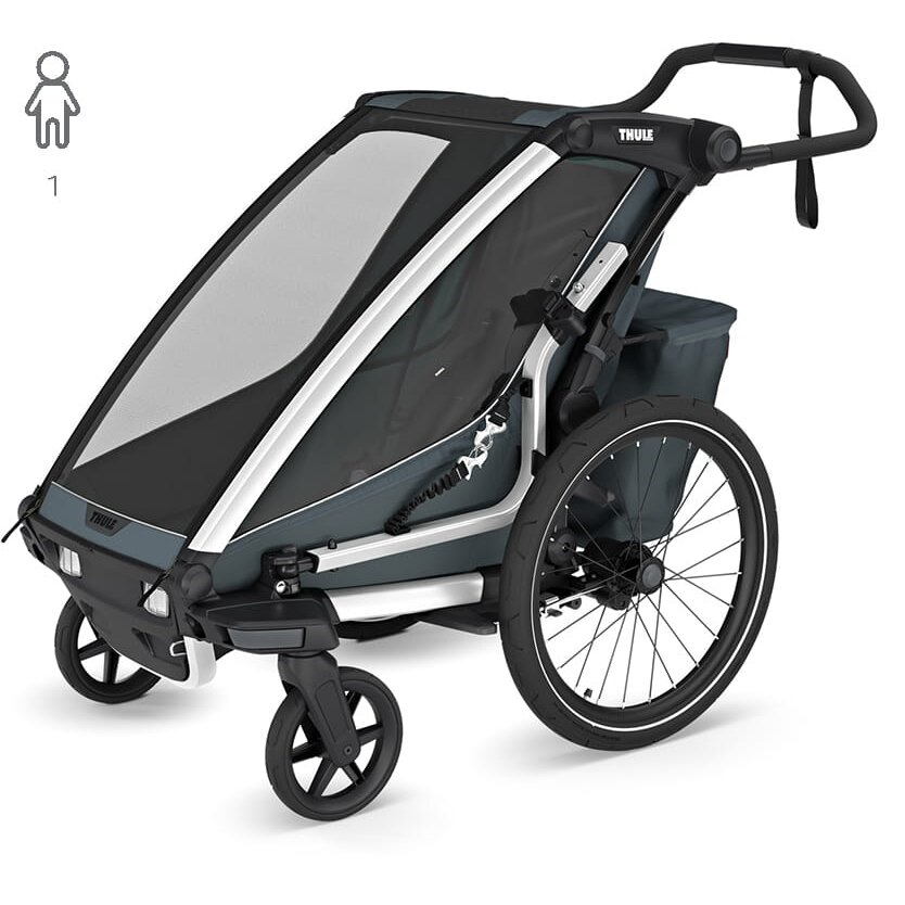 Thule Chariot Cross 1 – vaikiška dviračio priekaba | G3 Dark Slate