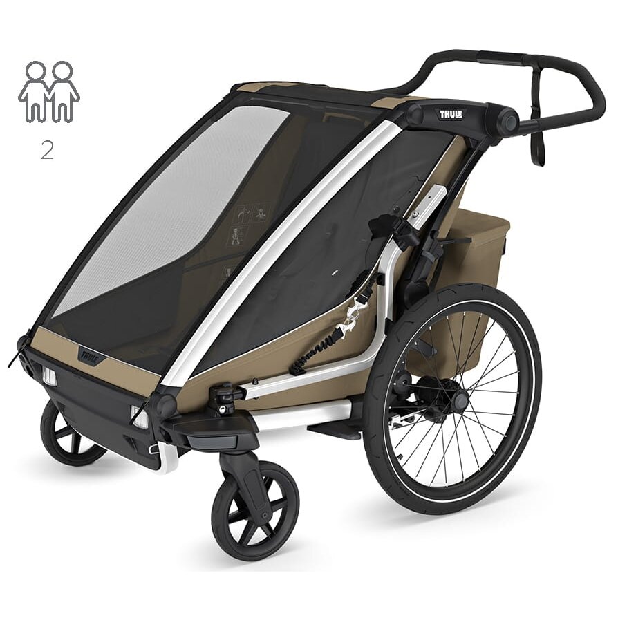 Thule Chariot Cross 2 Double - dviračio priekaba | G3 Faded Khaki