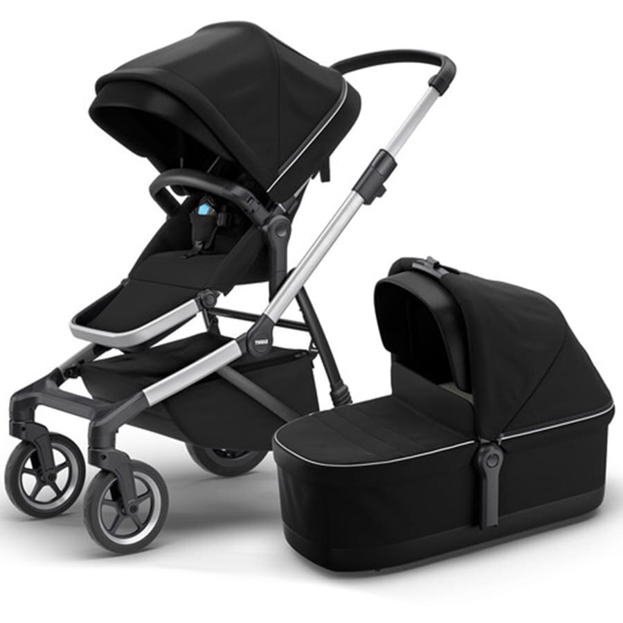 "Thule Sleek" - daugiafunkcinis vaikiško vežimėlio rinkinys 2in1 su galimybe 3in1 | Midnight Black "Thule Sleek" - daugiafunkcinis vaikiško vežimėlio rinkinys 2in1 su galimybe 3in1 | Midnight Black
